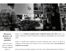Tablet Screenshot of kosherla.org